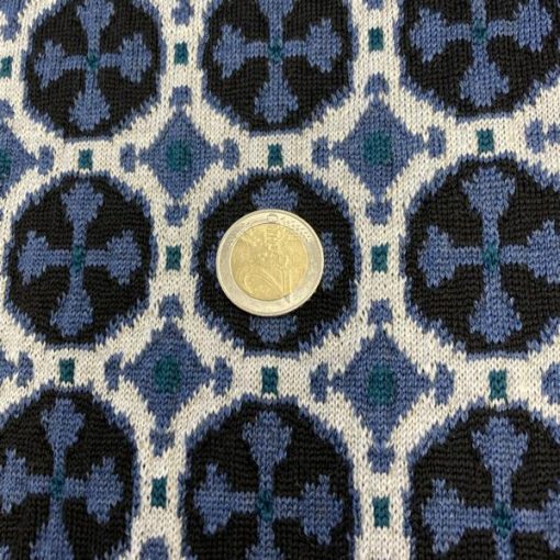 Merino Strick Jacquard Kreise – Bild 3